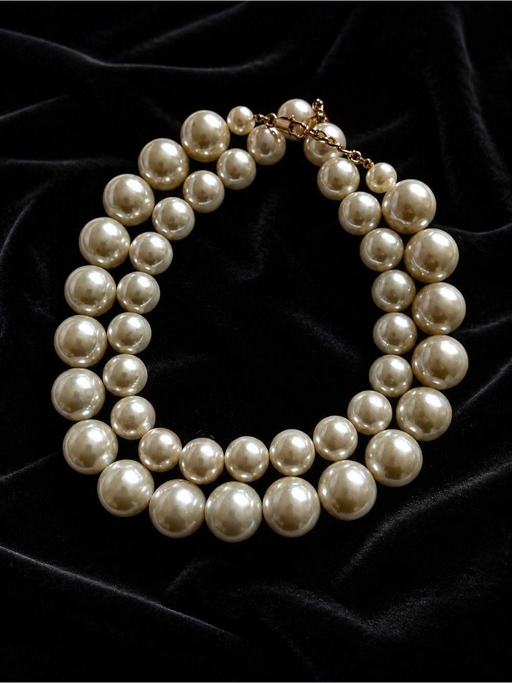 ZARA Chunky White Pearl Strand Necklaces Two Stands - Never Worn